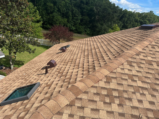 Impeccably installed new roof by True Force Roofing, showcasing expert craftsmanship and durable materials, ensuring long-lasting protection for your home.